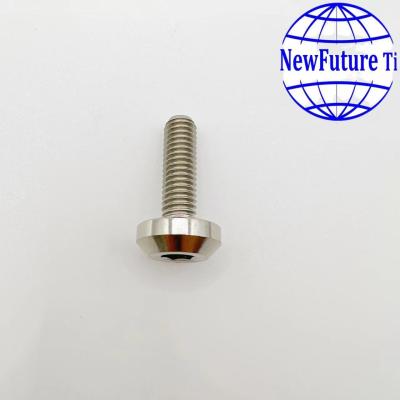 China Flat Top Titanium Nut Bolt Umbrella Head , Disc Brake Fastening Modification for sale