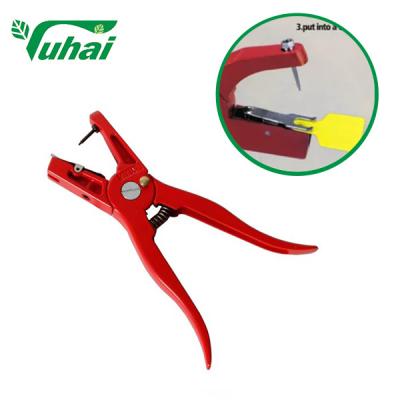 China Animal Ear Tag Applicator Pliers Aluminum Metal Pig Cow Sheep Ear Notching Pliers for sale