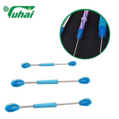 China Blue Milking Machine Cleaning Brush Multi Function Durable Milk Shell Cleaning Brush for sale