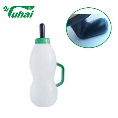 China 3.5l Cow Calf Feeding Bottle With Handle Calf Milk Bottle With Natural Rubber Nipple for sale