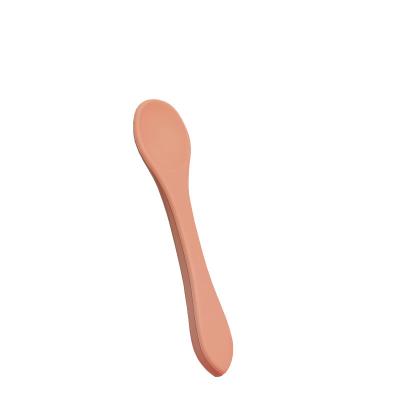 China Bulk Baby Forks Spoons Silicone Feeding Spoon Personlised With Size Is 14.4x3.7x2.5 Cm And Weight Is 25 Gram for sale