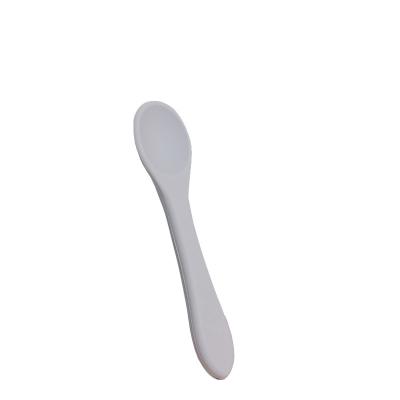 China Mini Rubber Infant Baby Forks Spoons For Feeding Teething Silicone With Size is 14.4x3.7x2.5 Cm And Weight is 25 Gram for sale