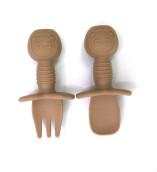 China Forcos de silicona personalizados cucharas para alimentar a los niños 9.5x9.5 en venta