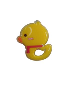 China Bulk Silicone Baby Teether Little Yellow Duck Banana Shaped With Size Is 7.7*6.8 cm And Weight Is 31 Gram for sale