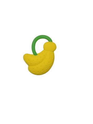 China Silicone Fruit Shape Banana Elephant Teether Bicolor Custom With Size Is 8.1*8.3 cm And Weight Is 22 Gram for sale