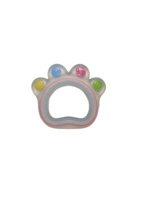 China Flexible Bear Paw Cow Silicone Baby Teether Toy 8x9cm With Size Is 8*9 cm And Weight Is 35 Gram for sale