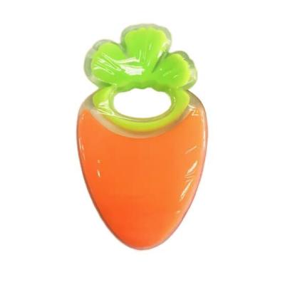 China Strawberry Dinosaur Silicone Baby Teether Toy Non Toxic With Size Is 6*10.3 cm And Weight Is 44 Gram for sale