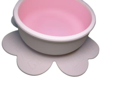 China Four Leaf Clover Childrens Silicone Plates And Bowl Cup Set For Babies With Size Is 16*5*11 cm And Weight Is 123 Gram for sale