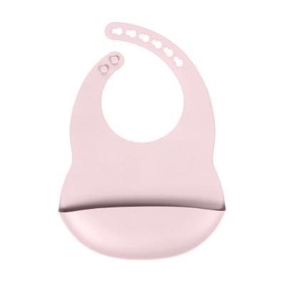 China Newborn Feeding Silicone Catch Bib With Pocket Custom With Size Is 3.5*30.6*20.8 cm And Weight Is 81 Gram for sale