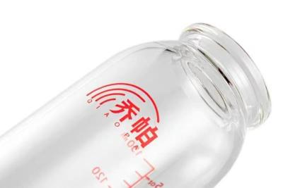 Chine Bouteille d'alimentation en verre transparent de 150 ml Bouteille d'alimentation étanche à fuite pour ébullition d'eau bouche large et échantillon fourni à vendre