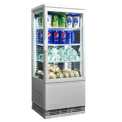 China Commercial Four Side Table Top Glass Door Display Freezer for sale