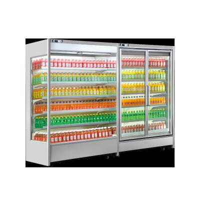 China refrigerador de la exhibición de Multideck de la cortina de aire de la bebida 1000L en venta