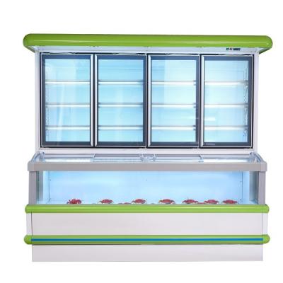 China Four Swing Doors Combination Commercial Display Freezer for sale