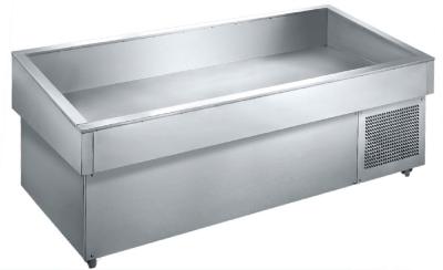 China Supermarket Open Stainless Steel Fish Display Freezer for sale