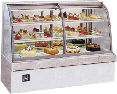 China 3 Layers Shelf 2m Air Cooled Cake Display Freezer for sale