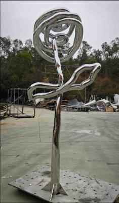 China Escultura de arte abstracto de metal, esculturas abstractas de patio de acero inoxidable en venta