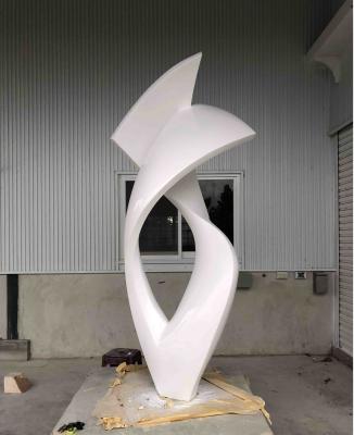Chine Finition peinte par blanc extérieur moderne d'acier inoxydable de sculptures en pelouse en métal à vendre