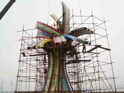 China Handmade Giant Outdoor Metal Sculpture , Contemporary Garden Sculptures for sale
