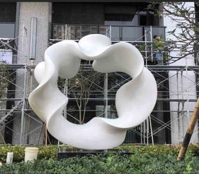 China Abstract Outdoor Metal Sculpture , Stainless Steel Painted Metal Sculpture for sale