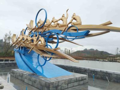 China Grande escultura exterior de aço inoxidável, grande arte do metal das esculturas do jardim à venda
