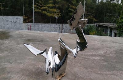 China Public Art Stainless Steel Sculpture , Outdoor Metal Garden Statues Sculptures for sale