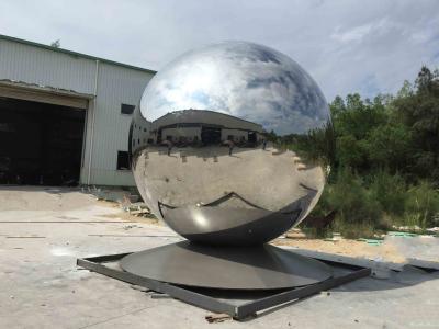 China Diseño decorativo moderno inoxidable grande al aire libre de la escultura de la bola de acero en venta