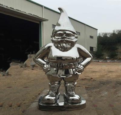 China Santan Clause Stainless Steel Sculpture , Customized Outdoor Modern Sculptures for sale