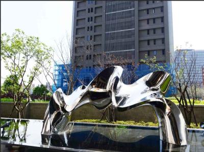China Polished Mirror Stainless Steel Outdoor Sculpture For Public Decoration for sale