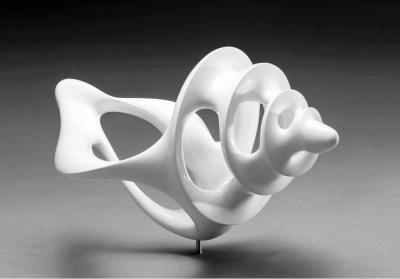 China Artificial Style Modern Abstract Sculpture , Contemporary Art White Abstract Sculpture for sale