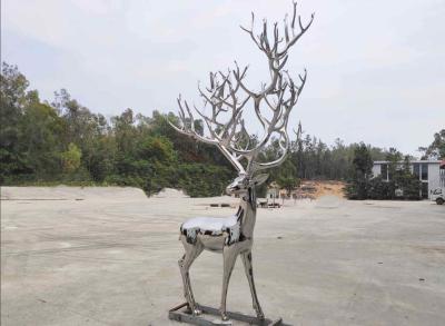 China Large Metal Garden Sculpture , Outdoor Modern Sculpture Stainless Steel for sale