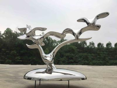 China Custom Size Stainless Steel Metal Animal Sculptures For Garden Ornaments for sale