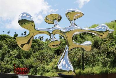 China Large Garden Ornaments Statues , Stainless Steel Outdoor Deco Garden Art Sculpture for sale
