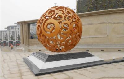 China Abstract Large Modern Outdoor Sculpture , Contemporary Ball Garden Sculptures for sale