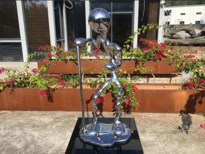 China Stainless Steel Metal Figure Sculpture Mirror Polished For Home Decoration for sale