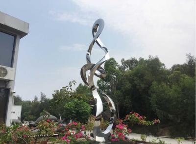 China Contemporary Polished Stainless Steel Sculpture Abstract Small Garden Statues for sale