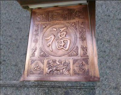 Cina Scultura di rame impressionante di sollievo, scultura di sollievo del metallo di stile cinese in vendita