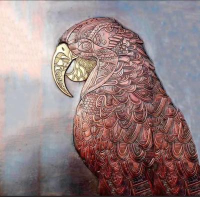 Chine Sculpture en soulagement d'en cuivre d'Eagle, sculpture en mur en métal pour la décoration publique d'art à vendre