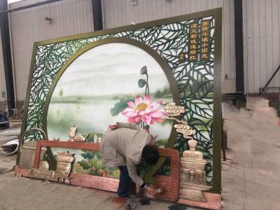 China Coloree la decoración interior moderna de pintura del acero inoxidable de la escultura del alivio en venta