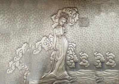 China Fairy Bronze Relief Sculpture Ancient Style Metal Wall Art Corrosion Stability for sale