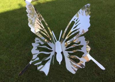 中国 妖精の庭は彫刻の近代美術のステンレス鋼の飛行の蝶を飾ります 販売のため