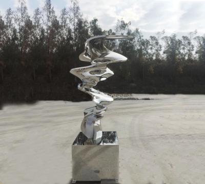 China 2.5 Meter Height Stainless Steel Large Garden Sculpture For Plaza Decoration for sale