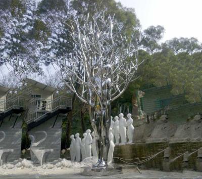China El jardín pulido espejo adorna las esculturas, acero inoxidable de las esculturas de la yarda del metal en venta