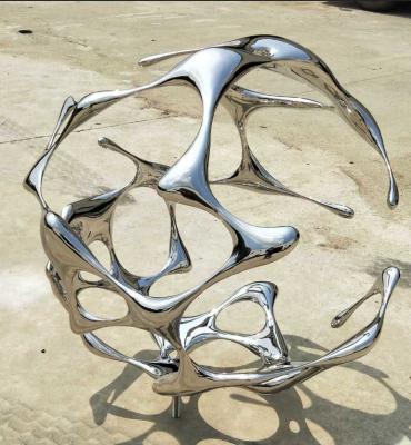 China Contemporary Outdoor Garden Ornaments Stainless Steel Sculpture For Public Decoration for sale