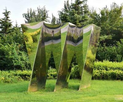 China Customized Large Outdoor Sculpture , Large Metal Yard Sculptures Stainless Steel Cloud for sale