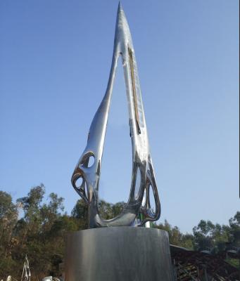China Customized Size Large Outdoor Sculpture / Mirror Stainless Steel Abstract Sculpture for sale