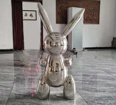 China Escultura de acero al aire libre contemporánea del conejo del ODM para la decoración interior en venta