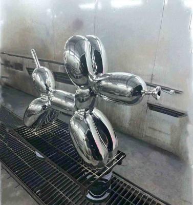 China Height 1.2 Meter Stainless Steel Bubble Dog Sculpture for sale