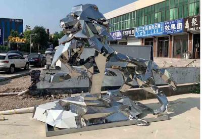 Chine Métal Lion Sculpture d'acier inoxydable du travail manuel 316L à vendre