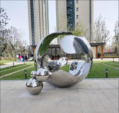 China 3.0 Meter High Welding Stainless Steel Sculpture for sale