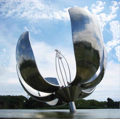 China Mirror Polished 316L Stainless Steel Sculpture 4.0 meter height for sale